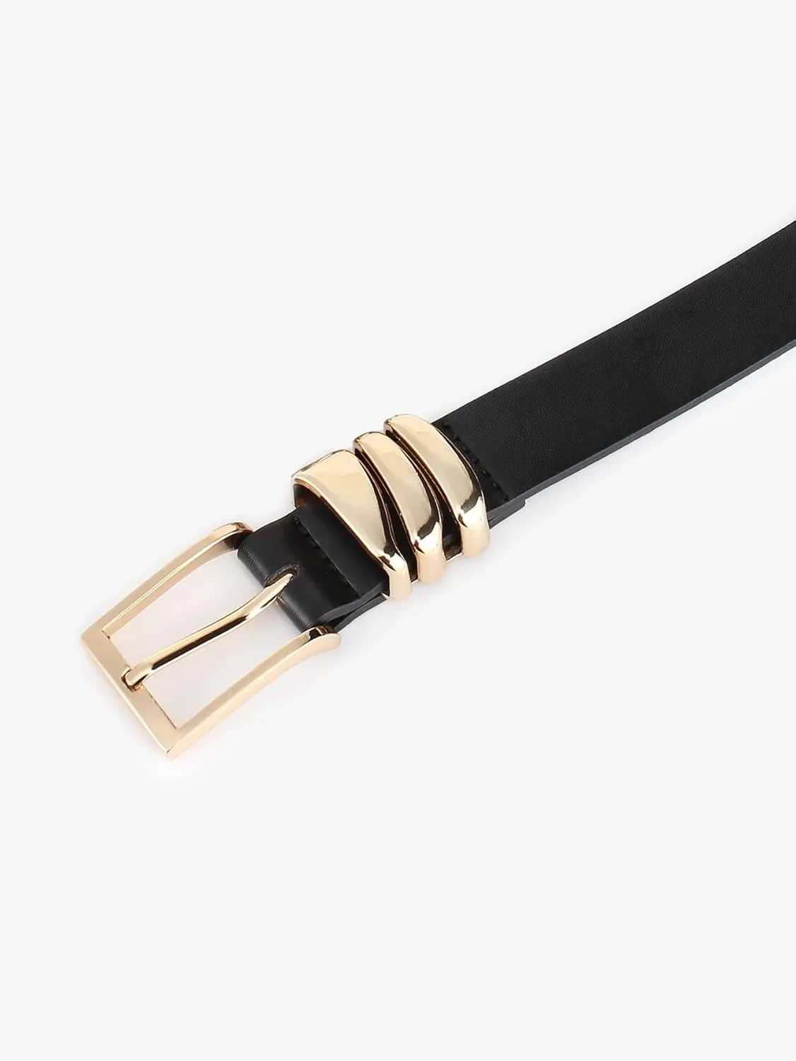 1pcs Women Student Teenager Leather Belts For Jeans Pants Gold Buckle Dress