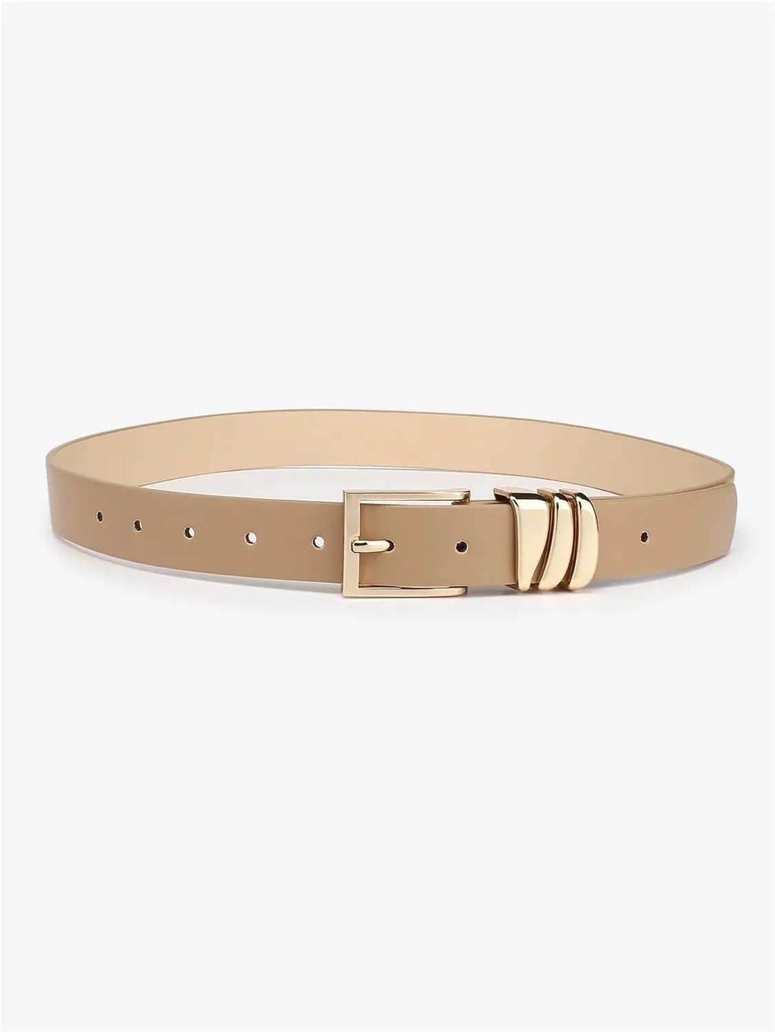 1pcs Women Student Teenager Leather Belts For Jeans Pants Gold Buckle Dress