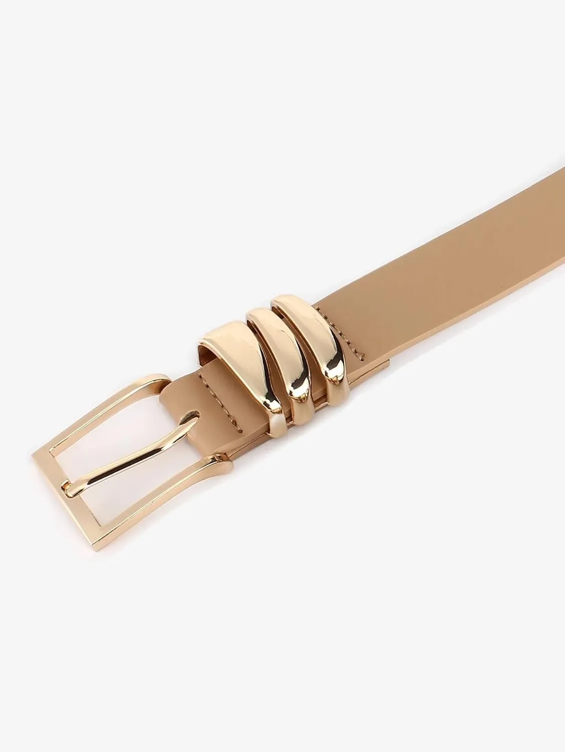 1pcs Women Student Teenager Leather Belts For Jeans Pants Gold Buckle Dress