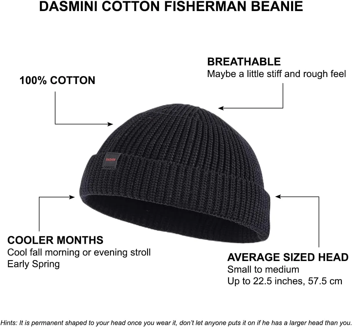 2 Pack Fisherman Beanie Hats for Men Women,Knit Trawler Skull Cap,Watch Cap,Spring Fall Winter Warm Short Hats