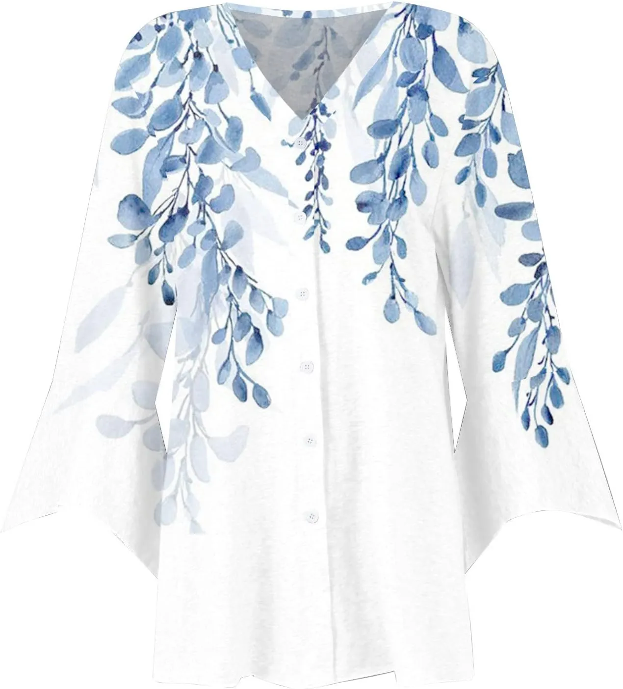 3/4 Sleeve Cardigans for Women Lightweight Extra Soft Open Front Casual Vintage Floral Print Various Style Cardigan