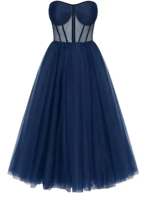 A-Line Cocktail Dresses Party Dress Cocktail Party Tea Length Sleeveless Sweetheart Fall Wedding Guest Tulle with Pleat