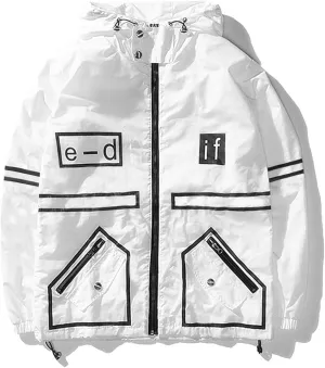 AITFINEISM Men's Lightweight Windbreaker Jacket Casual Zip Up Jackets With Hooded