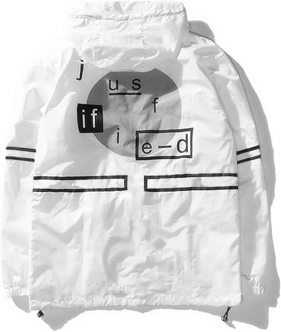 AITFINEISM Men's Lightweight Windbreaker Jacket Casual Zip Up Jackets With Hooded