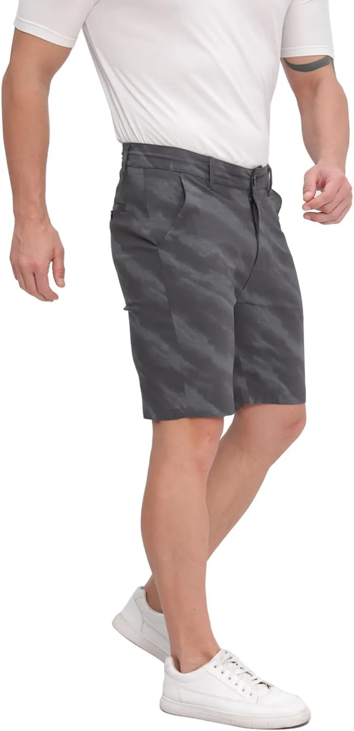 ALLELMS Mens Shorts Slim Fit Stretch 9 Inch Inseam Chino Golf Shorts Pants