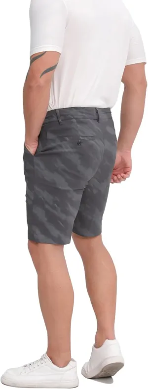 ALLELMS Mens Shorts Slim Fit Stretch 9 Inch Inseam Chino Golf Shorts Pants
