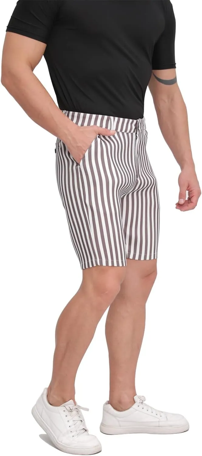 ALLELMS Mens Shorts Slim Fit Stretch 9 Inch Inseam Chino Golf Shorts Pants