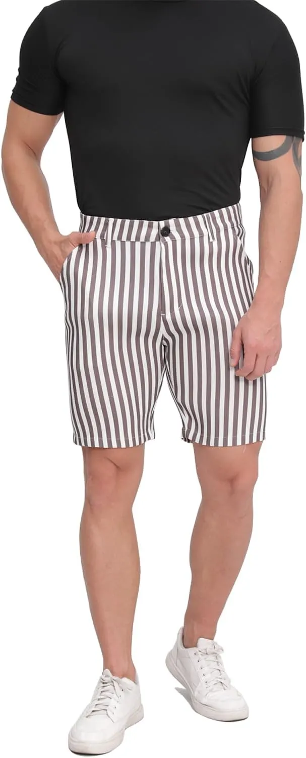 ALLELMS Mens Shorts Slim Fit Stretch 9 Inch Inseam Chino Golf Shorts Pants