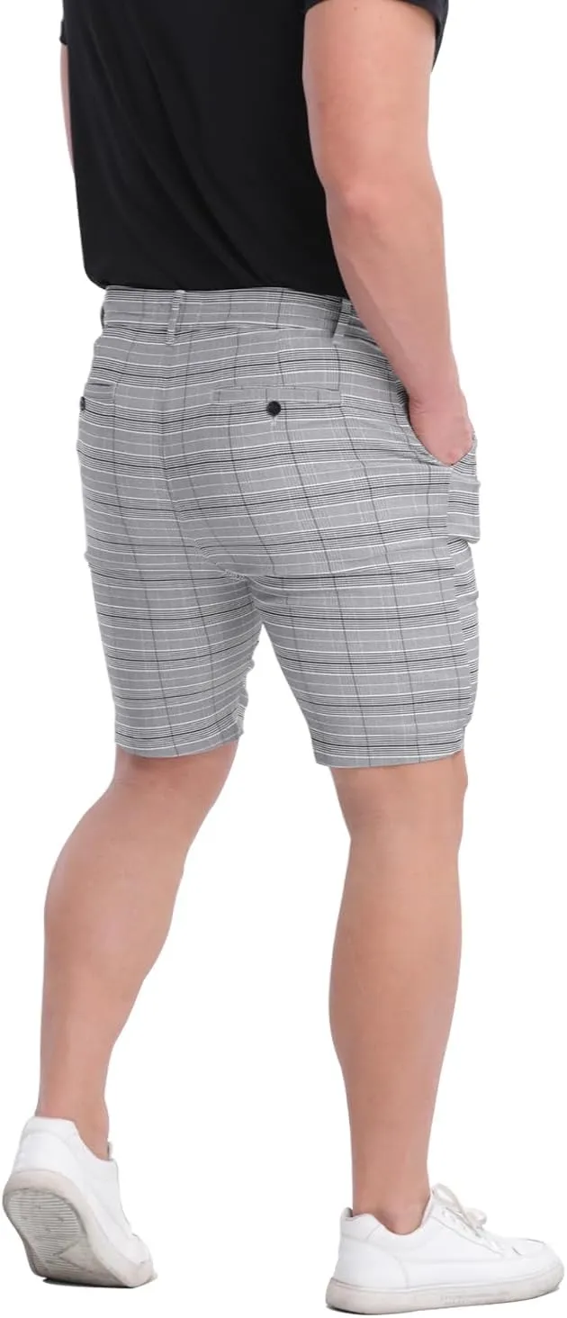 ALLELMS Mens Shorts Slim Fit Stretch 9 Inch Inseam Chino Golf Shorts Pants
