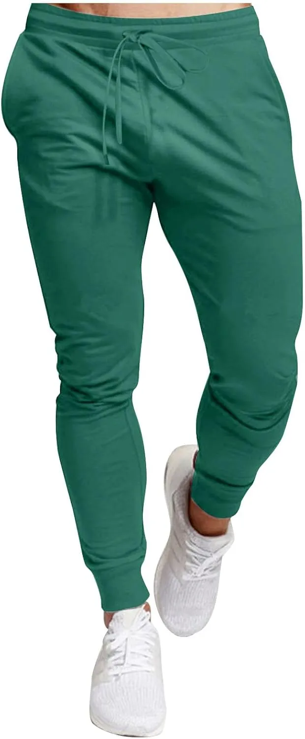 Aymnlox Mens Sweatpants Casual Jogging Pants for Men with Pockets Drawstring Athletic Workout Trousers Hiking Tapered Joggers