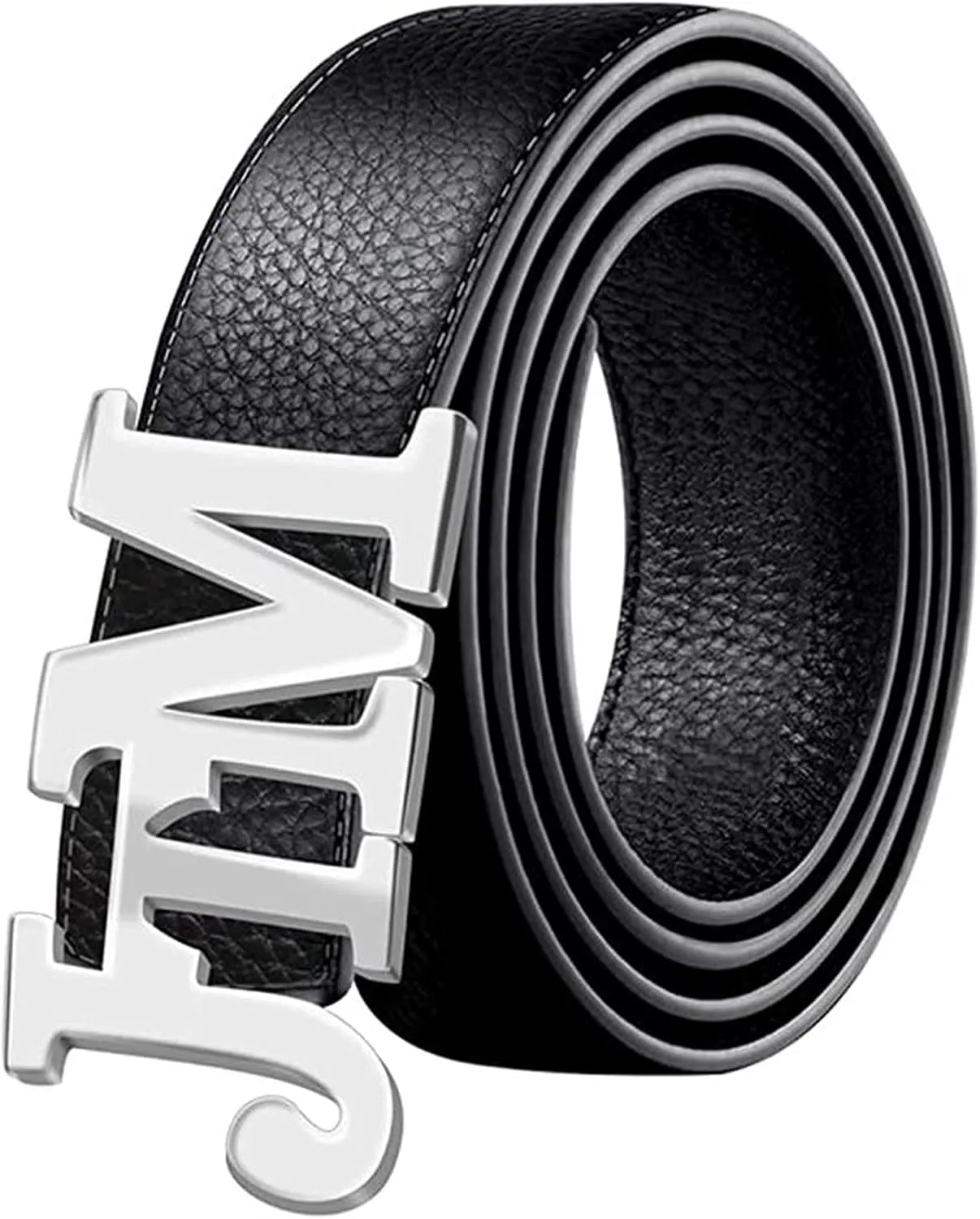 BAUMA AUTO Mens Leather Belt Personalized Customed Classic Concealed Carry EDC Belt Men's Fashion Dress Belt