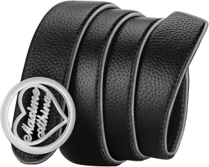BAUMA AUTO Mens Leather Belt Personalized Customed Classic Concealed Carry EDC Belt Men's Fashion Dress Belt