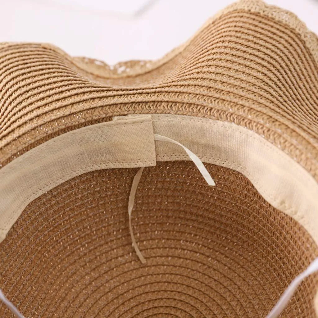 Beach Hats for Women, Wide Brim Sun 𝐒traw Hat for Women, Sun Hat UPF 50  UV Protection,Sun Hat 𝐅oldable Roll up Cap
