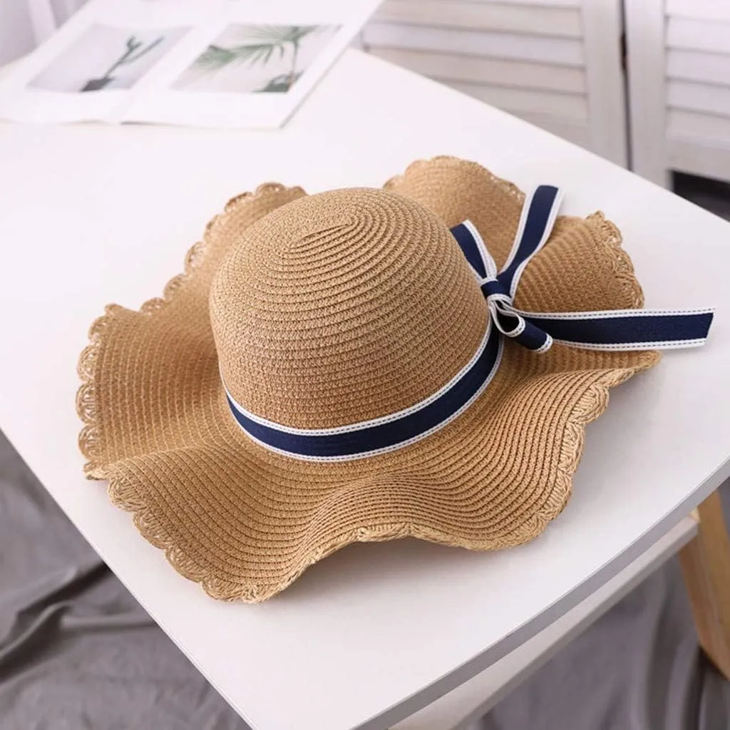 Beach Hats for Women, Wide Brim Sun 𝐒traw Hat for Women, Sun Hat UPF 50  UV Protection,Sun Hat 𝐅oldable Roll up Cap