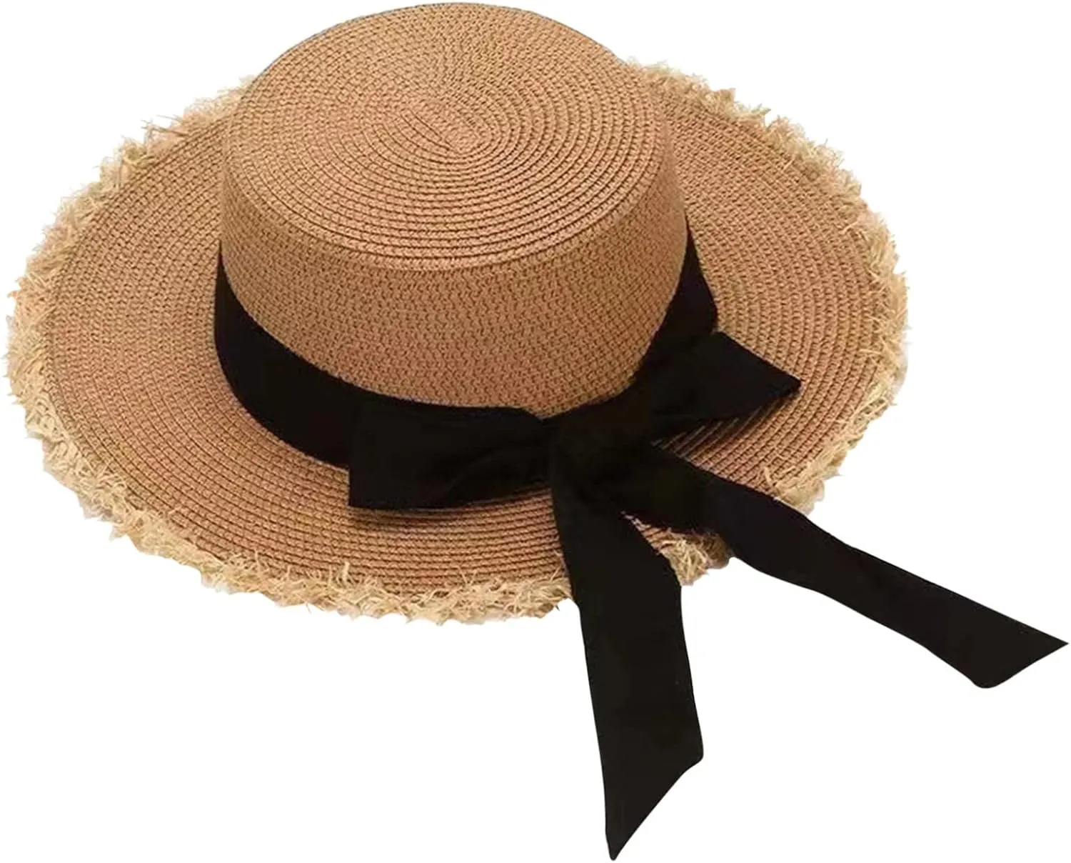 Beach Sun Hats for Women, Straw Hat for Women UPF 50  UV Sun Protection Wide Brim Summer Hat Foldable Roll up Cap