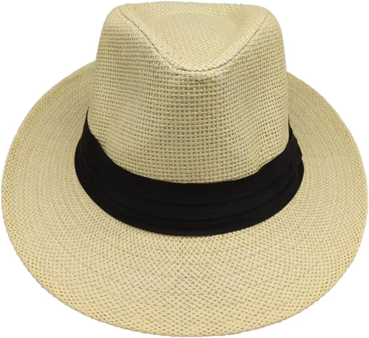 Beach Sun Hats for Women, Wide Brim 𝐒traw Hats with Adjustable Band, UPF 50  Summer 𝐅oldable Roll up Hat