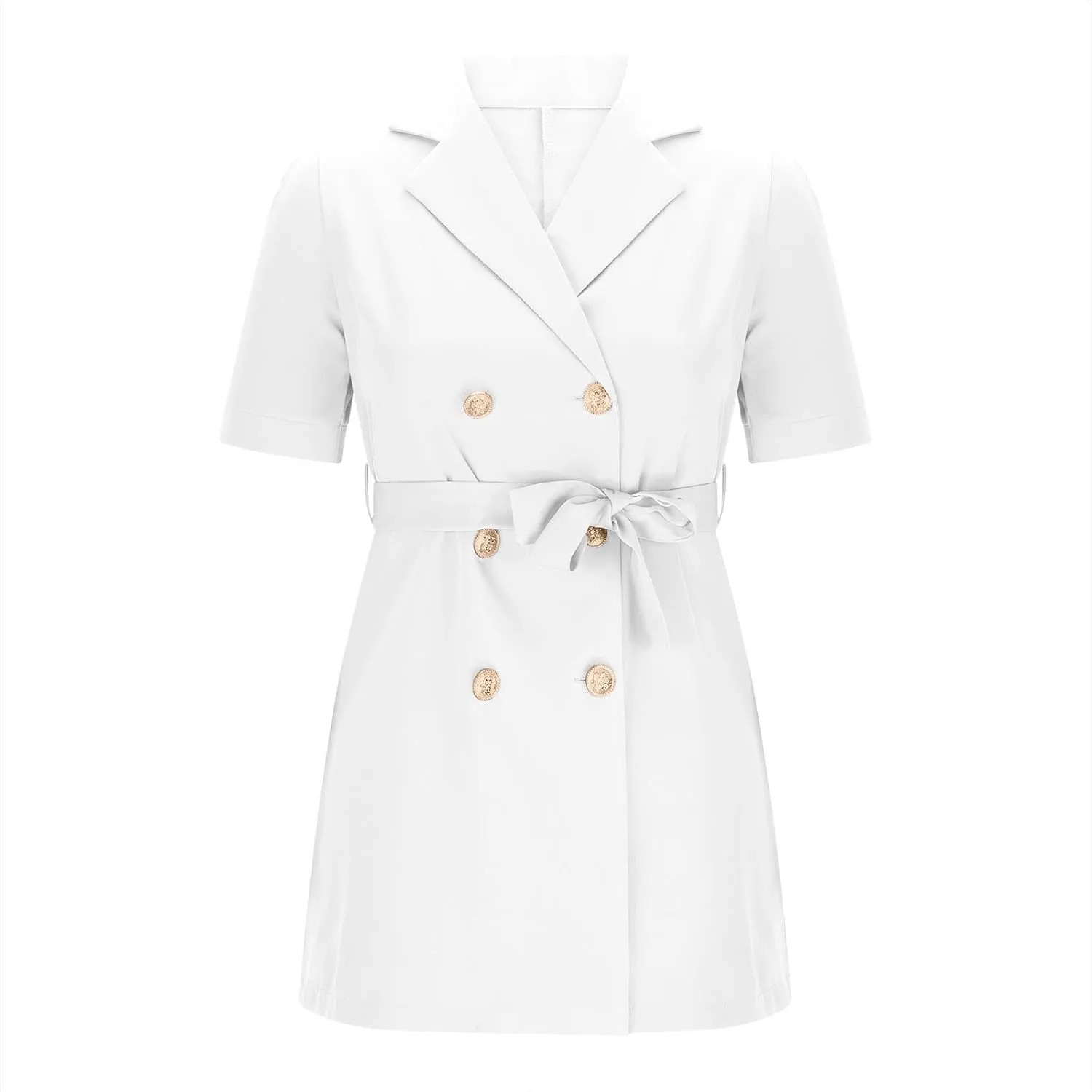 Blazer Dress for Women Elegant Double Breasted Work Office Dresses Long Sleeve Nortch Collar Fashion Party Dress