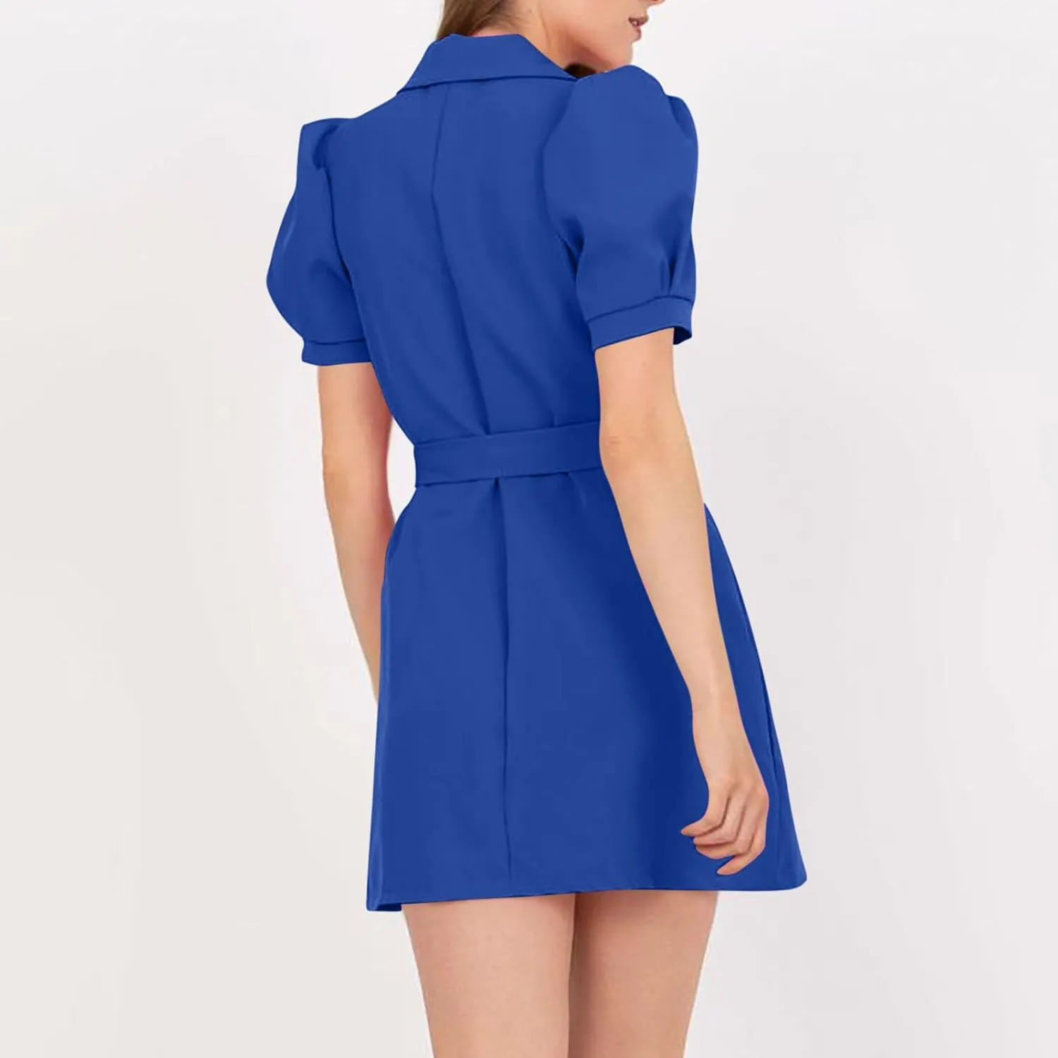 Blazer Dress for Women Elegant Double Breasted Work Office Dresses Long Sleeve Nortch Collar Fashion Party Dress