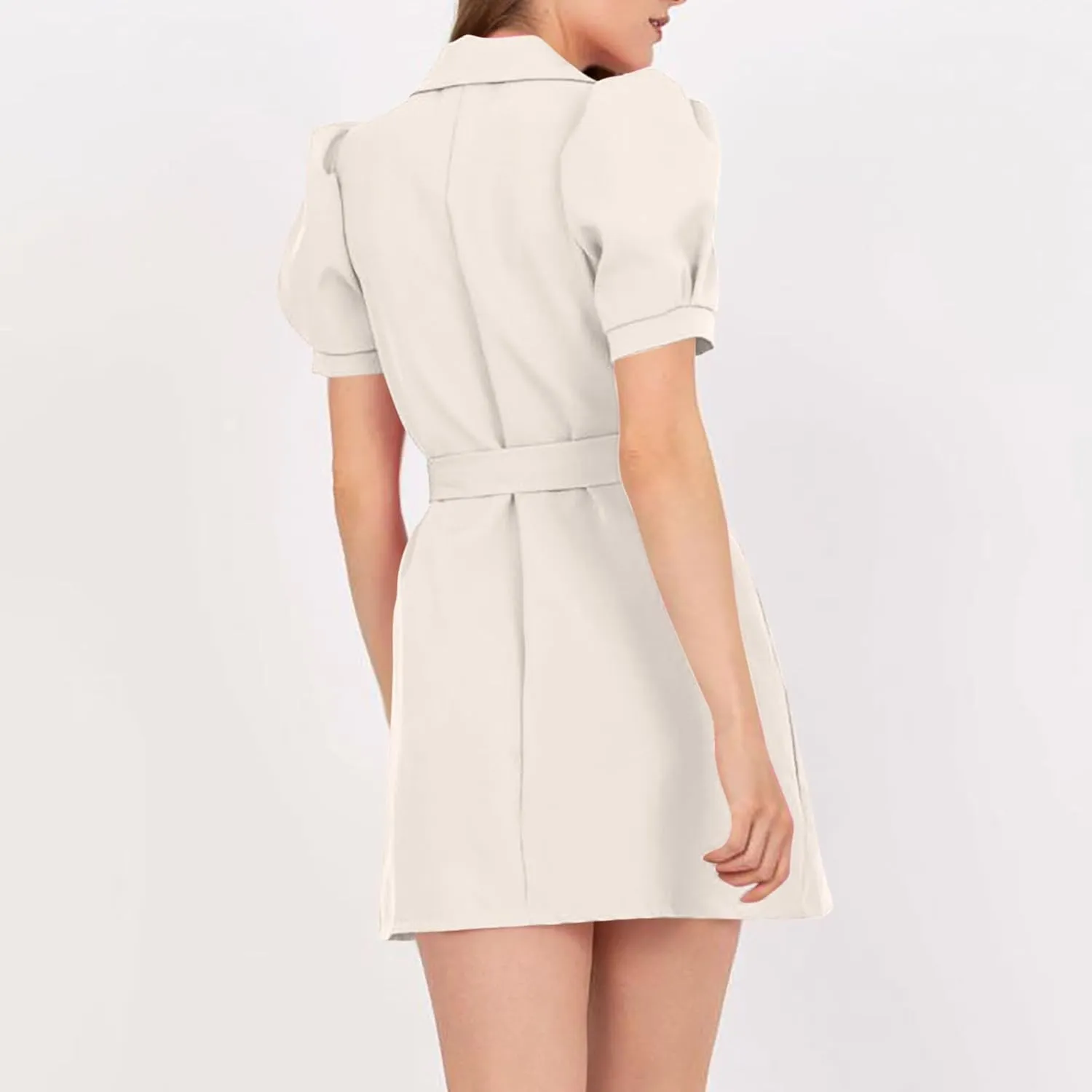 Blazer Dress for Women Elegant Double Breasted Work Office Dresses Long Sleeve Nortch Collar Fashion Party Dress