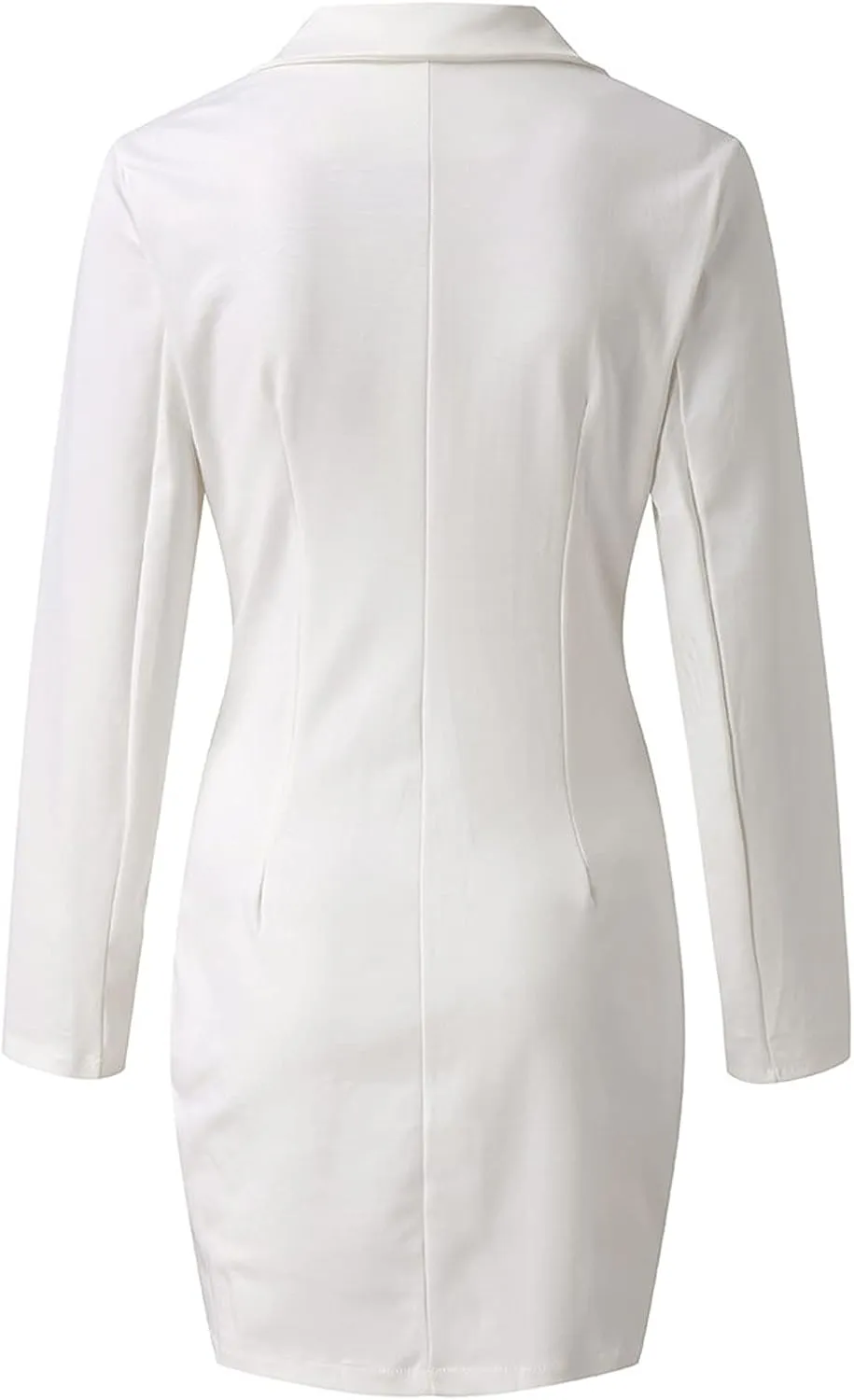 Blazer Dress for Women Elegant Double Breasted Work Office Dresses Long Sleeve Nortch Collar Fashion Party Dress