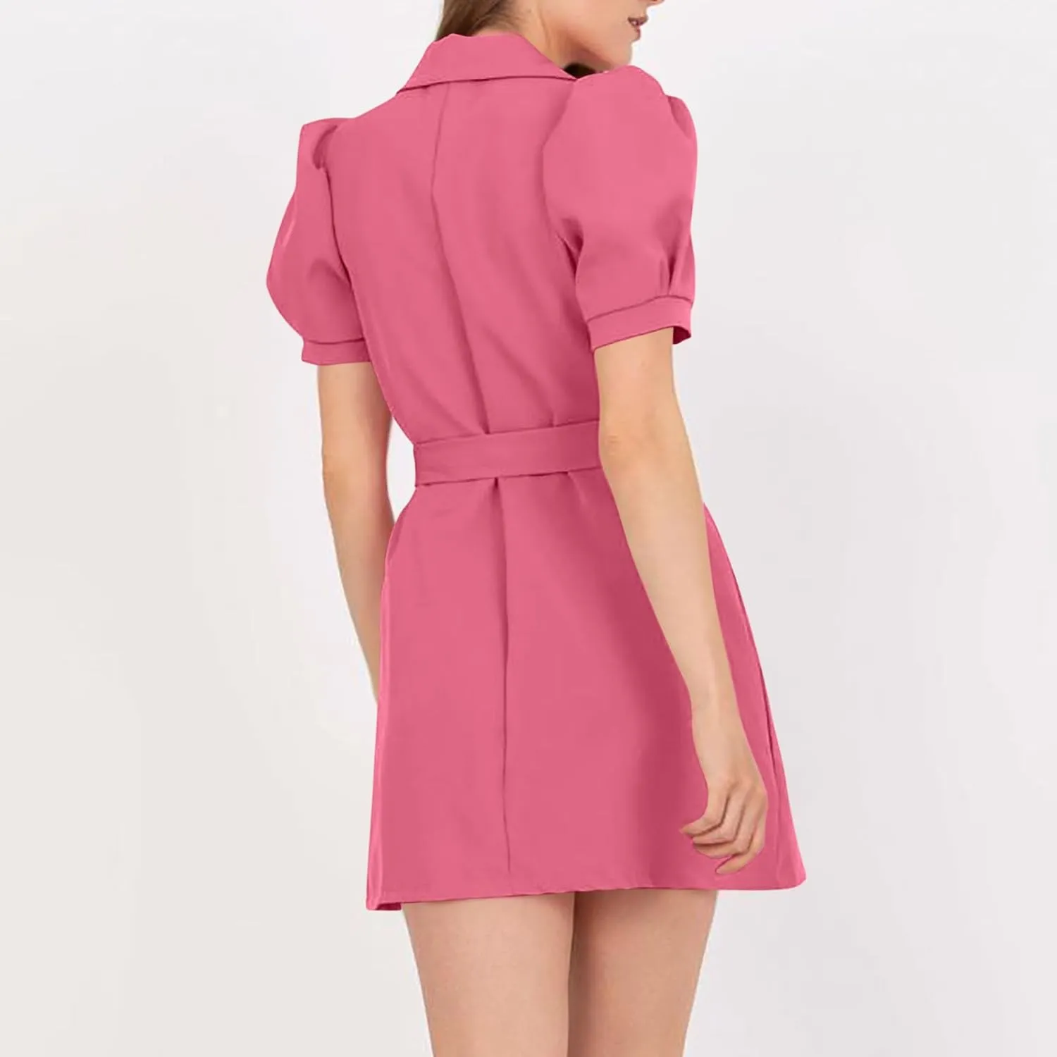 Blazer Dress for Women Elegant Double Breasted Work Office Dresses Long Sleeve Nortch Collar Fashion Party Dress
