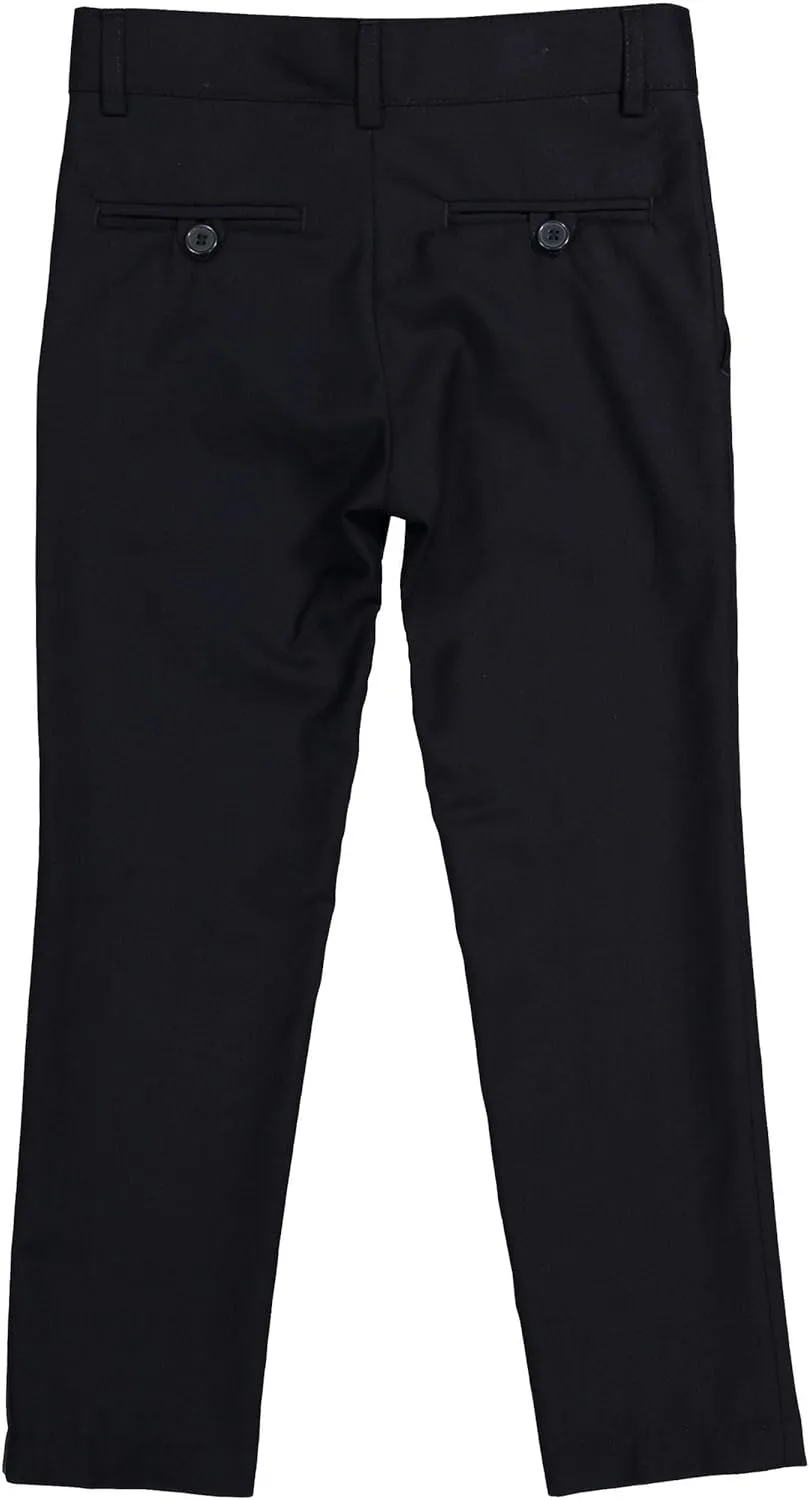 Boys Flat Front Adjustable Waist Dress Pants