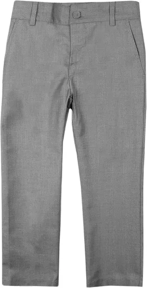Boys Flat Front Adjustable Waist Dress Pants