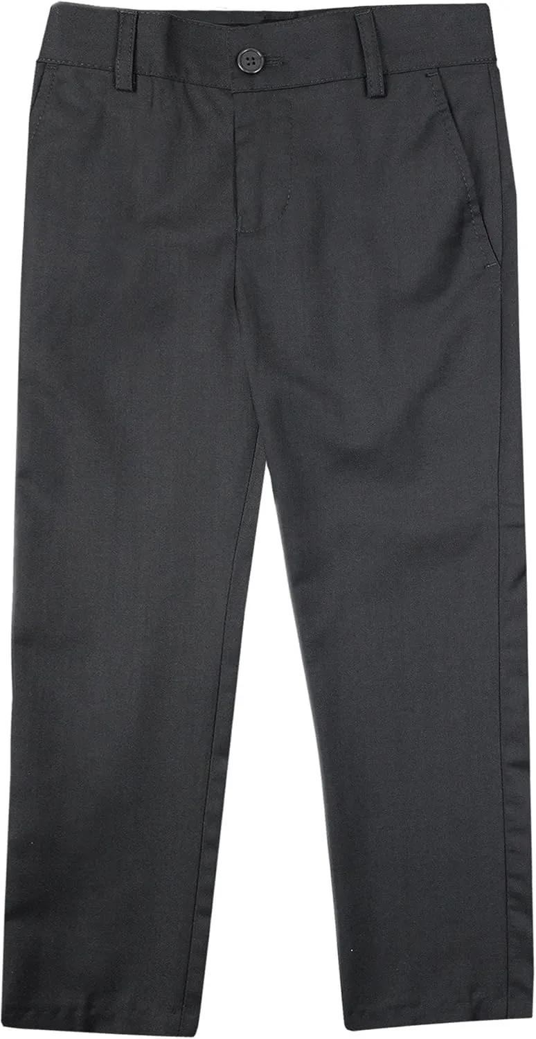 Boys Flat Front Adjustable Waist Dress Pants