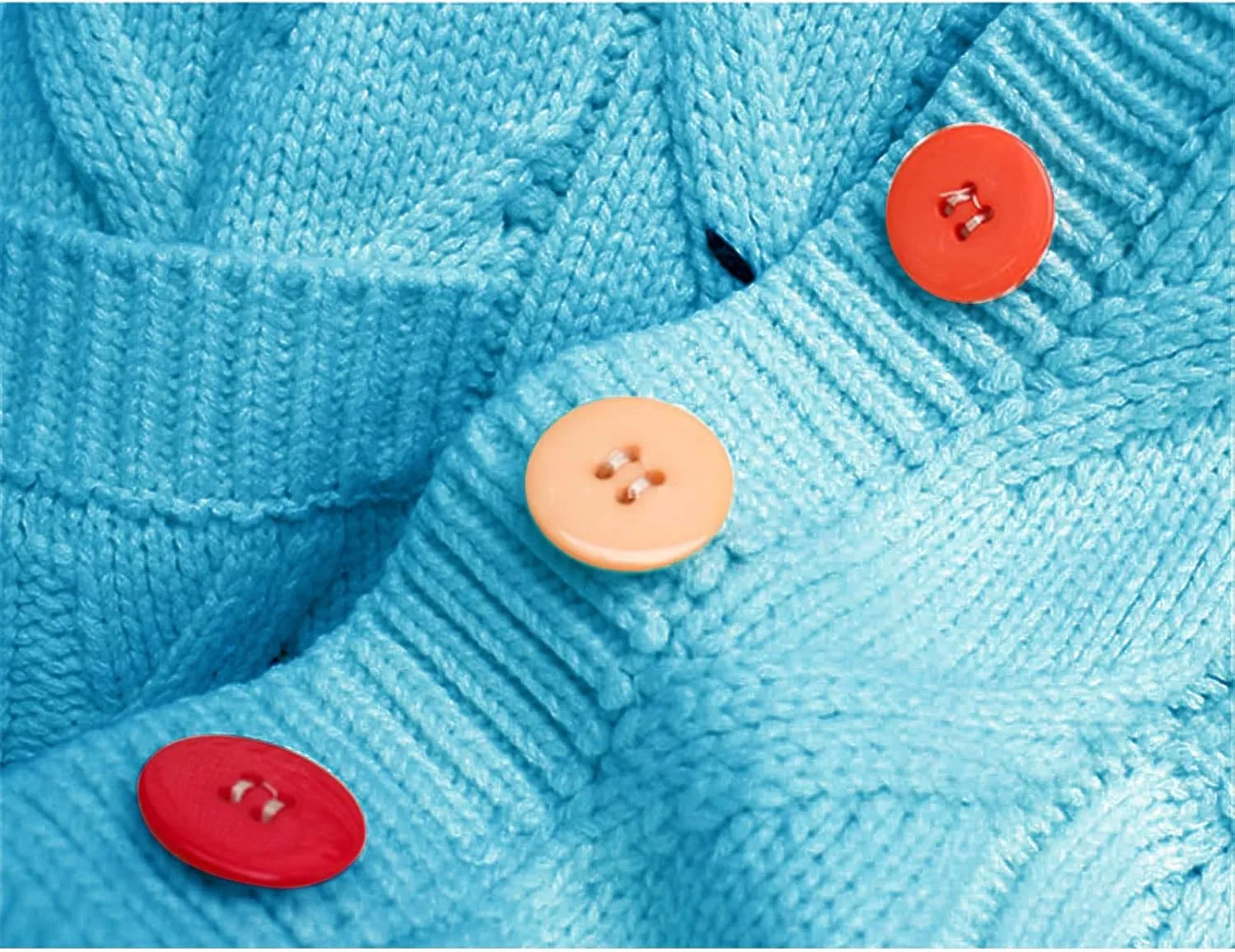 Cable Knit Sweater Women Open Front Cardigan Sheep V-Neck Button Down Long Sleeve Embroidery Wool Blend Sweaters Coat