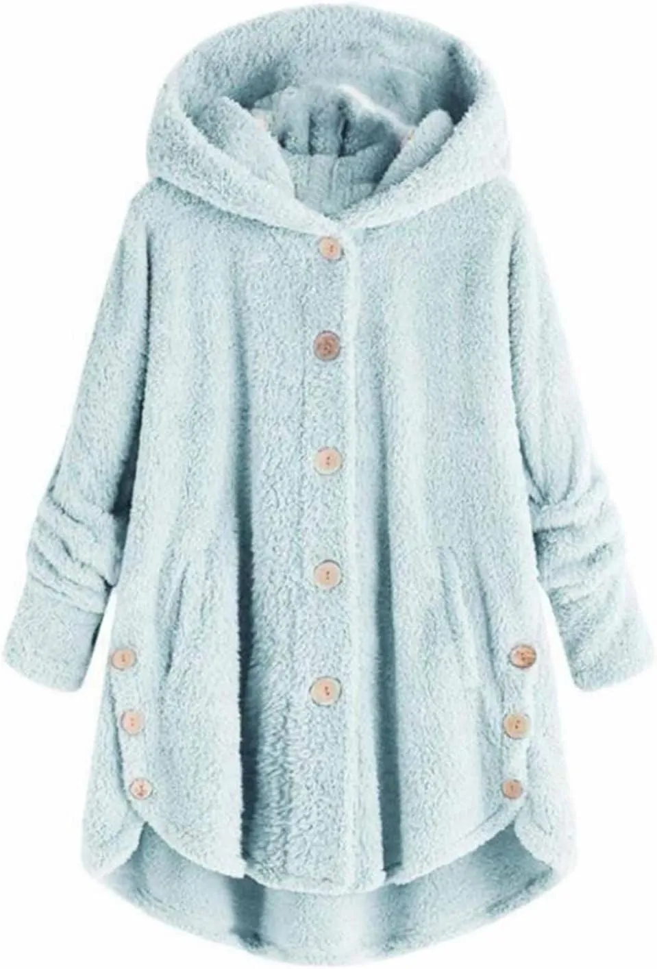 Cardigan Sweaters for Women 2024 Plus Size Long Sleeve Button Hoodie Winter Coat Women Fleece Jacket with Pockets