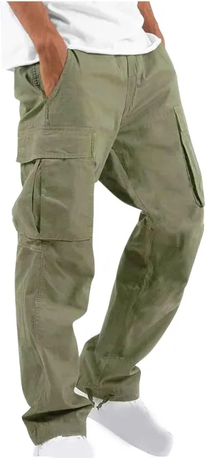 Cargo Pants Men Lightweight Outdoor Hiking Jogger Classic Fit Tactical Pant with Multi Pockets Activewear