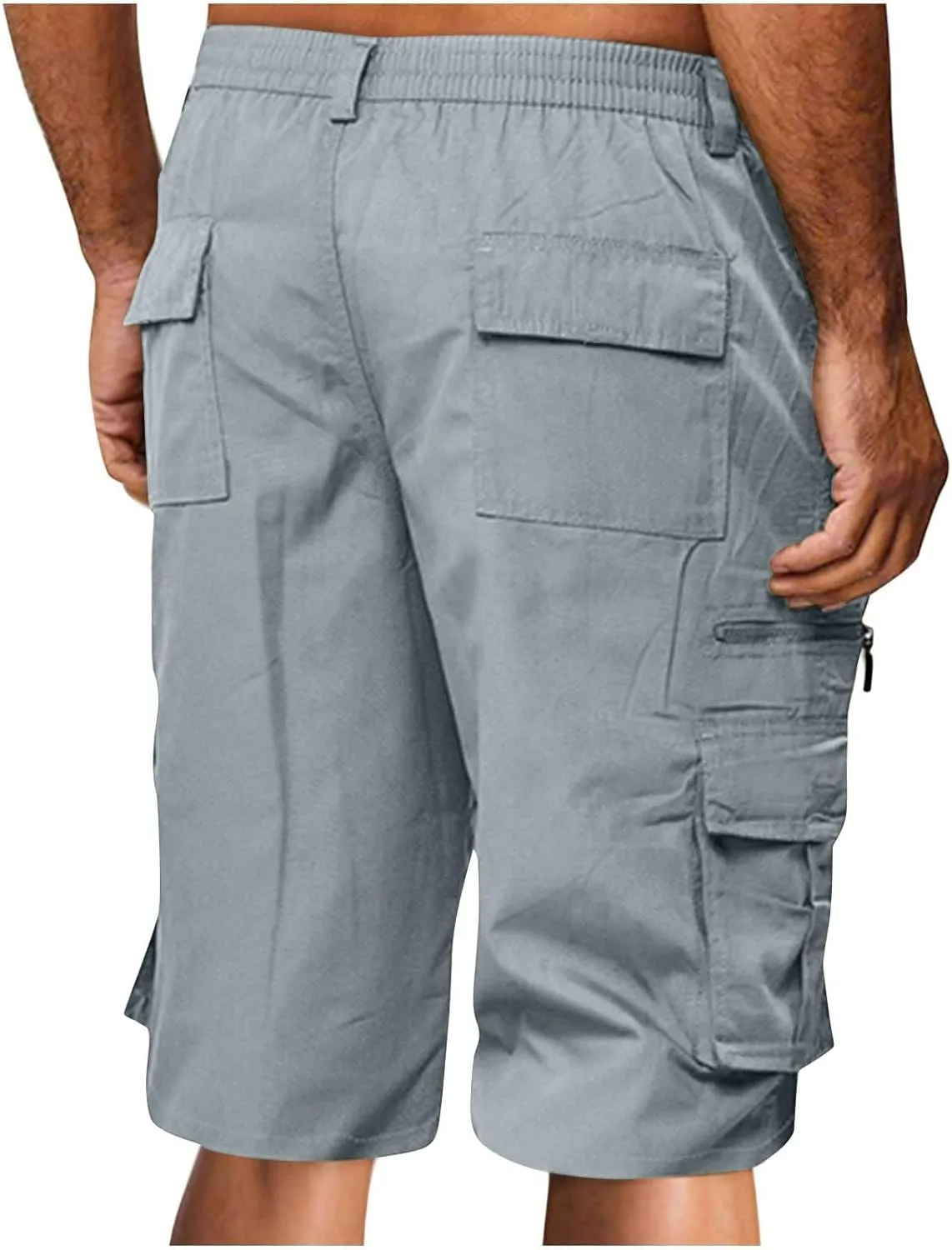 Cargo Shorts for Men Knee Length Combat Short with Multi-Pocket Outdoor Sports Hiking Jogger Short Pants
