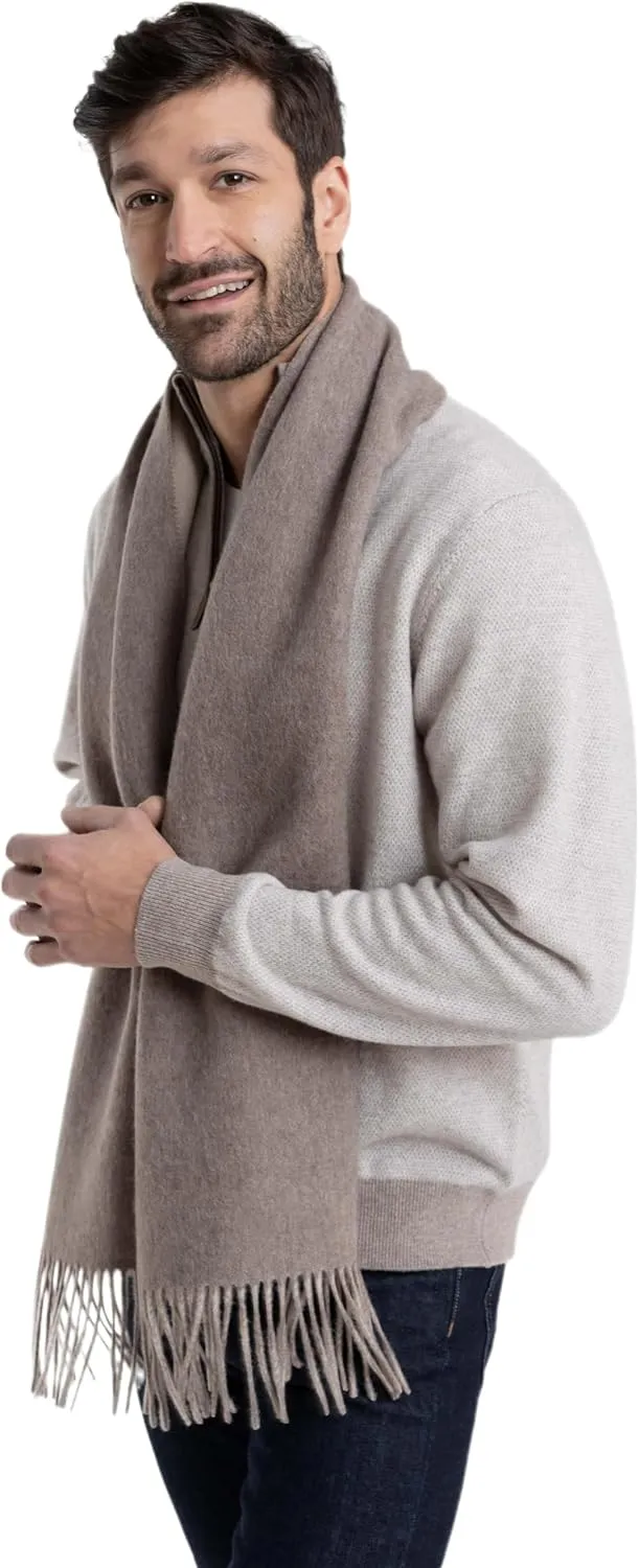 Cashmere Luxe Cashmere Blend Double Faced Woven Scarf