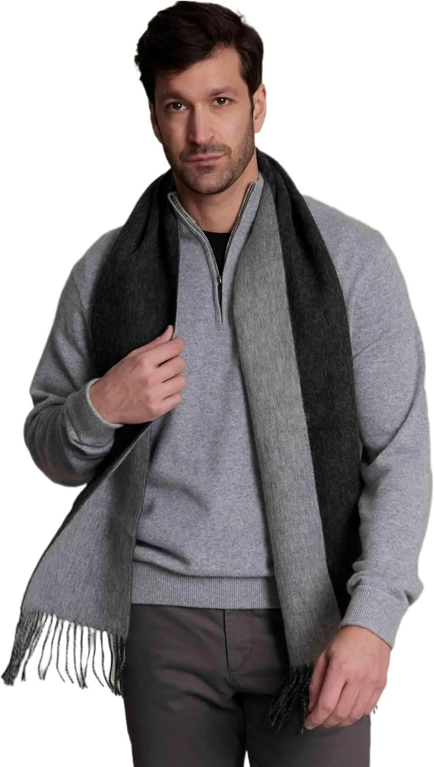 Cashmere Luxe Cashmere Blend Double Faced Woven Scarf