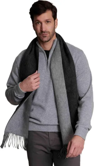 Cashmere Luxe Cashmere Blend Double Faced Woven Scarf