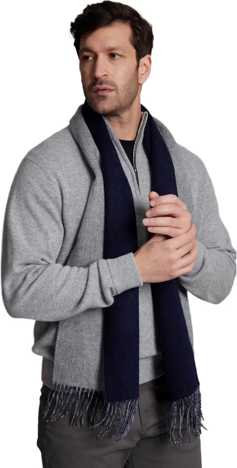 Cashmere Luxe Cashmere Blend Double Faced Woven Scarf