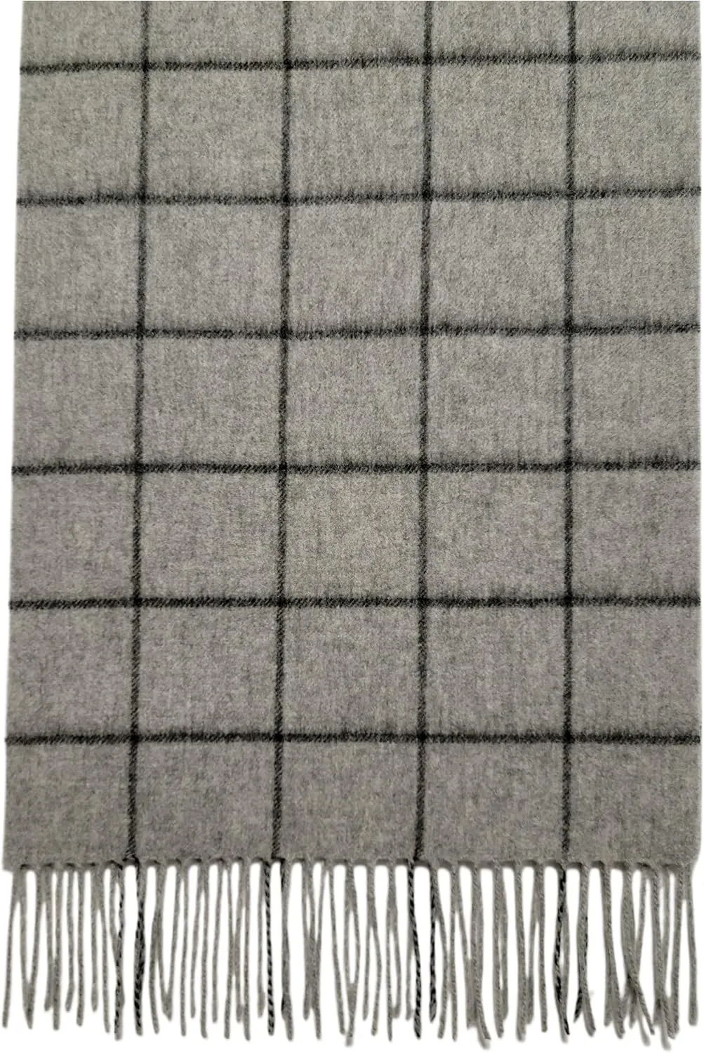 Cashmere Luxe Cashmere Blend Windowpane Woven Scarf