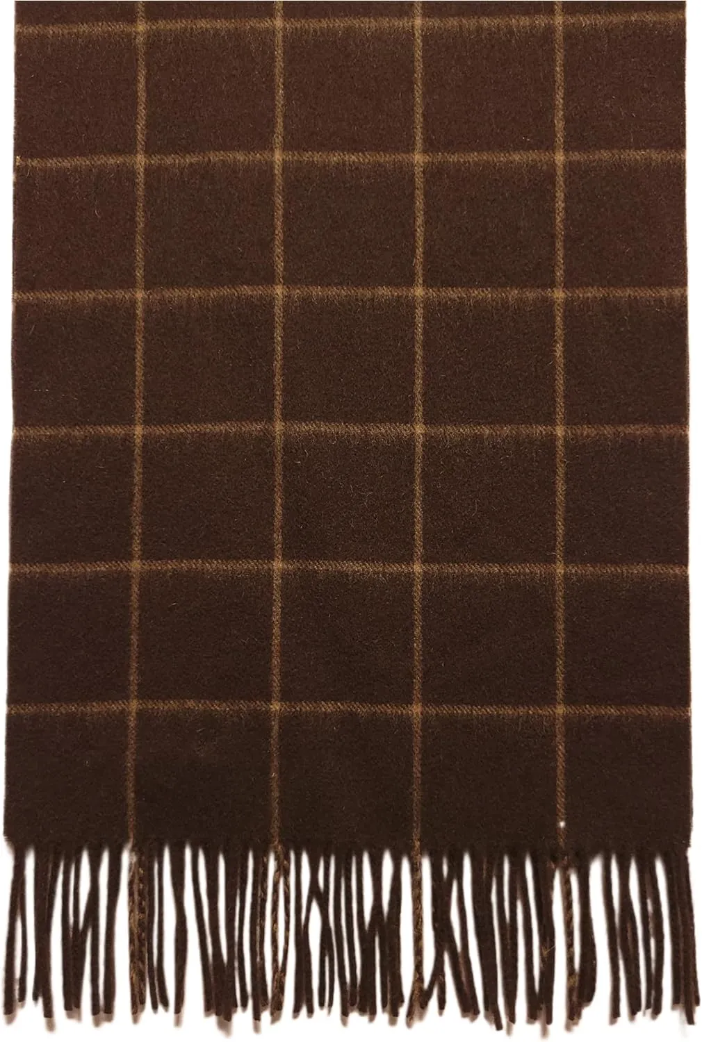 Cashmere Luxe Cashmere Blend Windowpane Woven Scarf