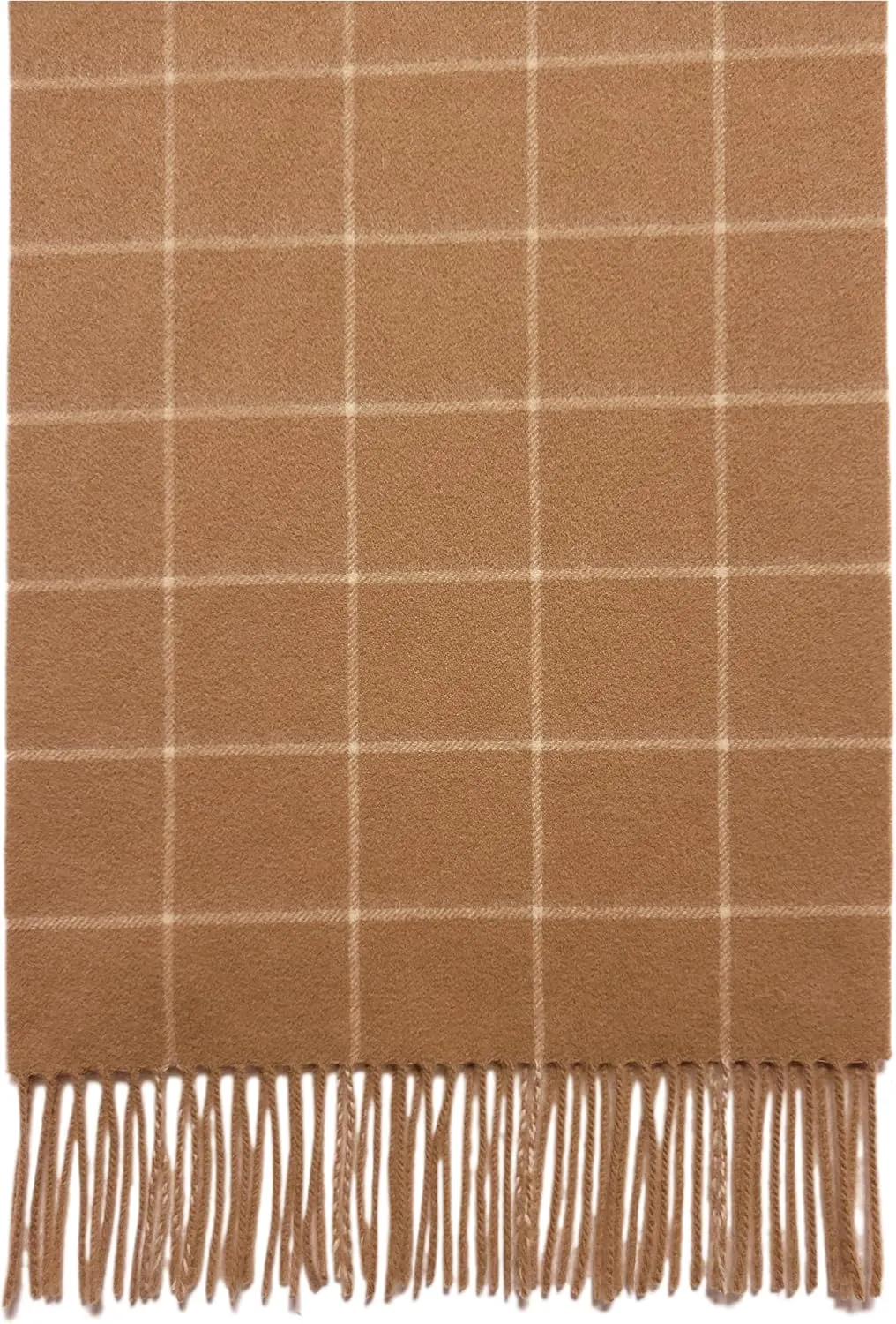 Cashmere Luxe Cashmere Blend Windowpane Woven Scarf