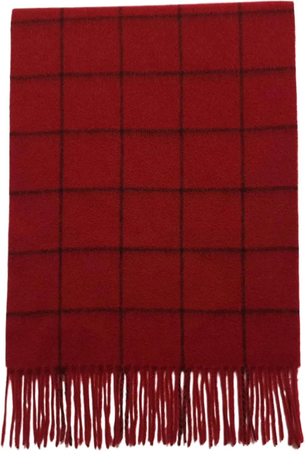 Cashmere Luxe Cashmere Blend Windowpane Woven Scarf