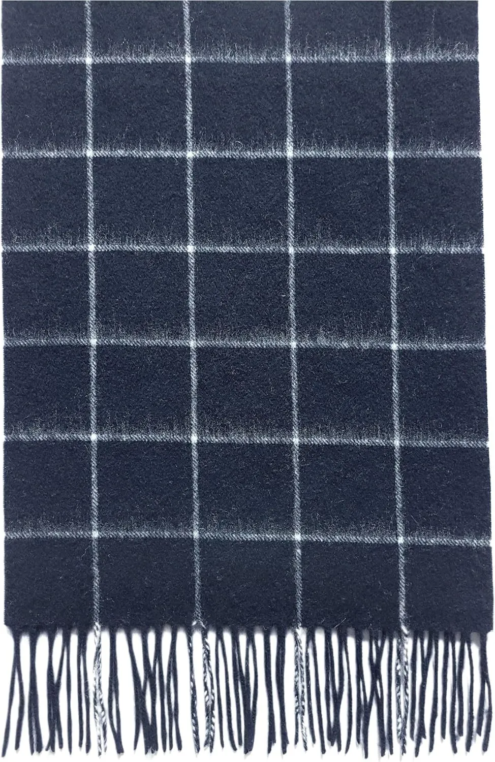 Cashmere Luxe Cashmere Blend Windowpane Woven Scarf