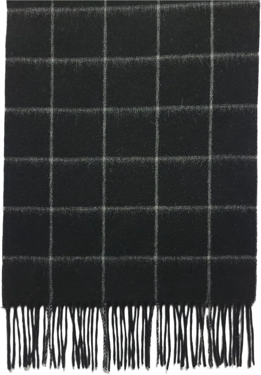 Cashmere Luxe Cashmere Blend Windowpane Woven Scarf