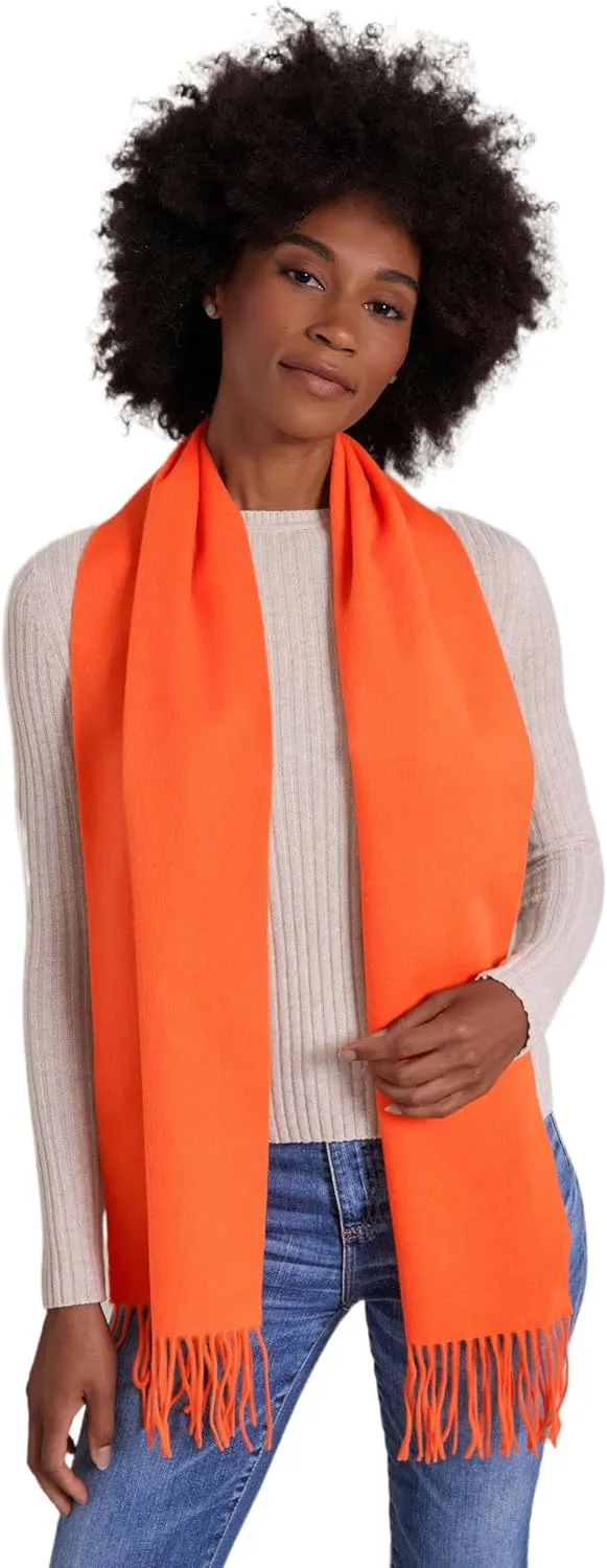 Cashmere Ultra-Fine Merino Wool and Cashmere Blend Woven Scarf -Luxe fabric-Lightweight- 72" x 12"