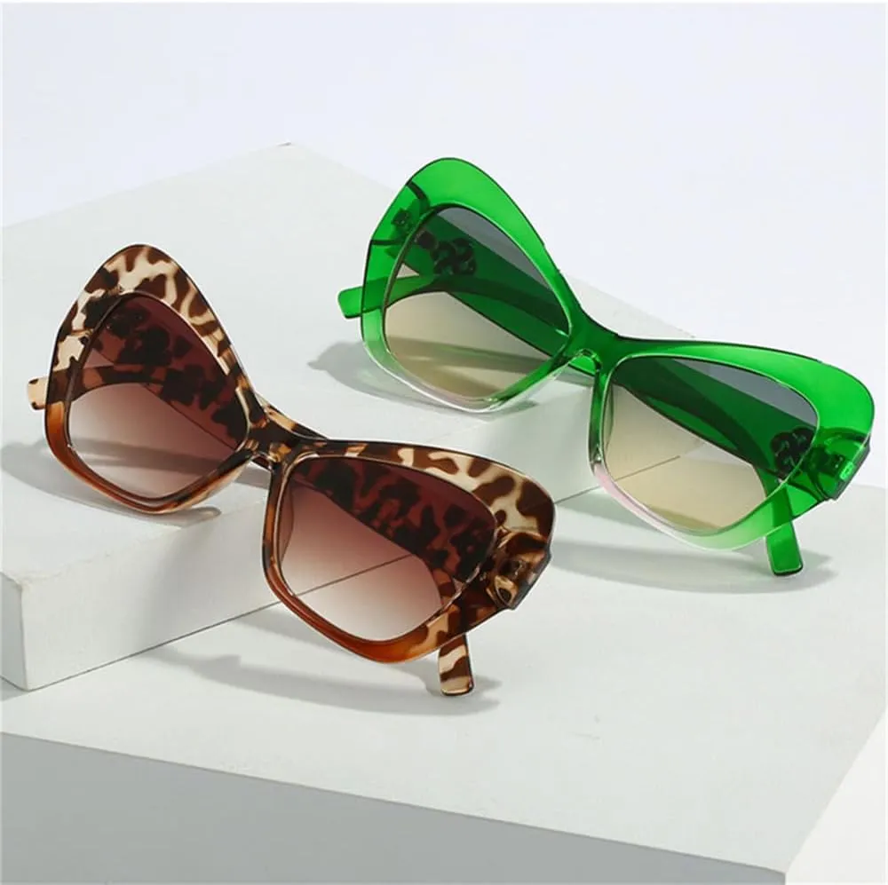 Cat Eye Sunglasses Women Vintage Leopard Sunglasses Men Glasses UV400 Eyeglasses Shades
