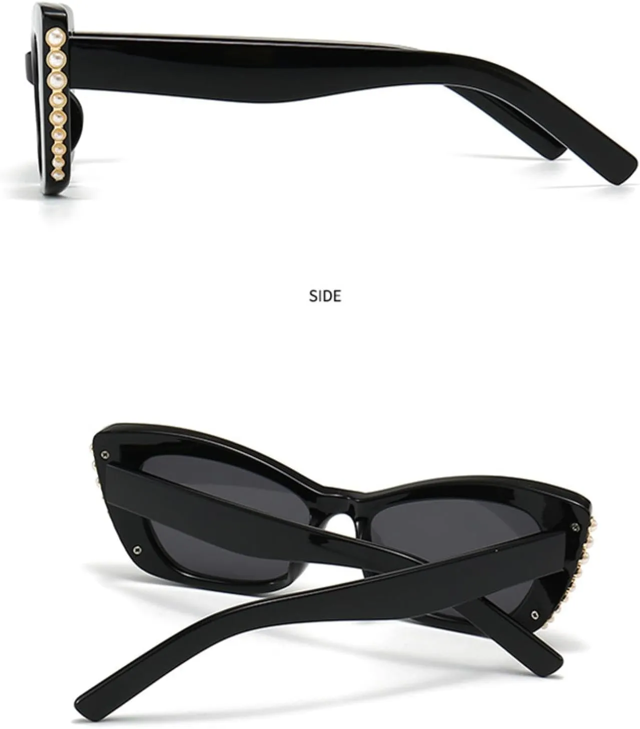 Cat Eye Women for Men Trend Luxury Sun Glasses Fashion Vintage Punk Travel Big Shade Uv400