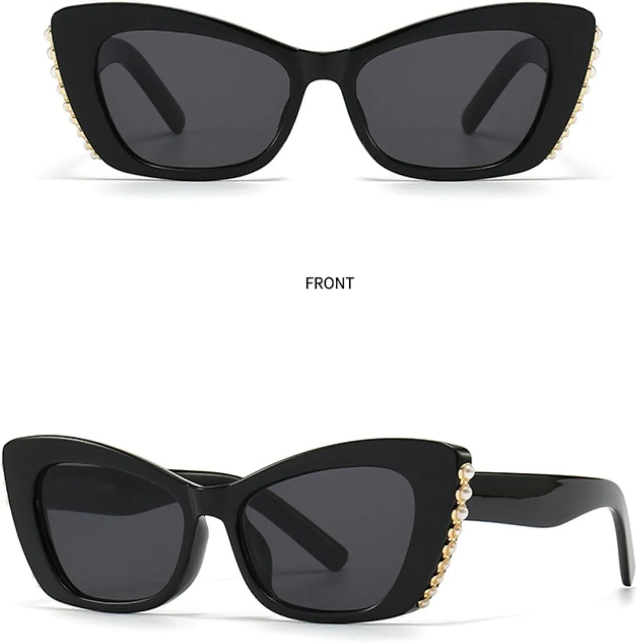Cat Eye Women for Men Trend Luxury Sun Glasses Fashion Vintage Punk Travel Big Shade Uv400