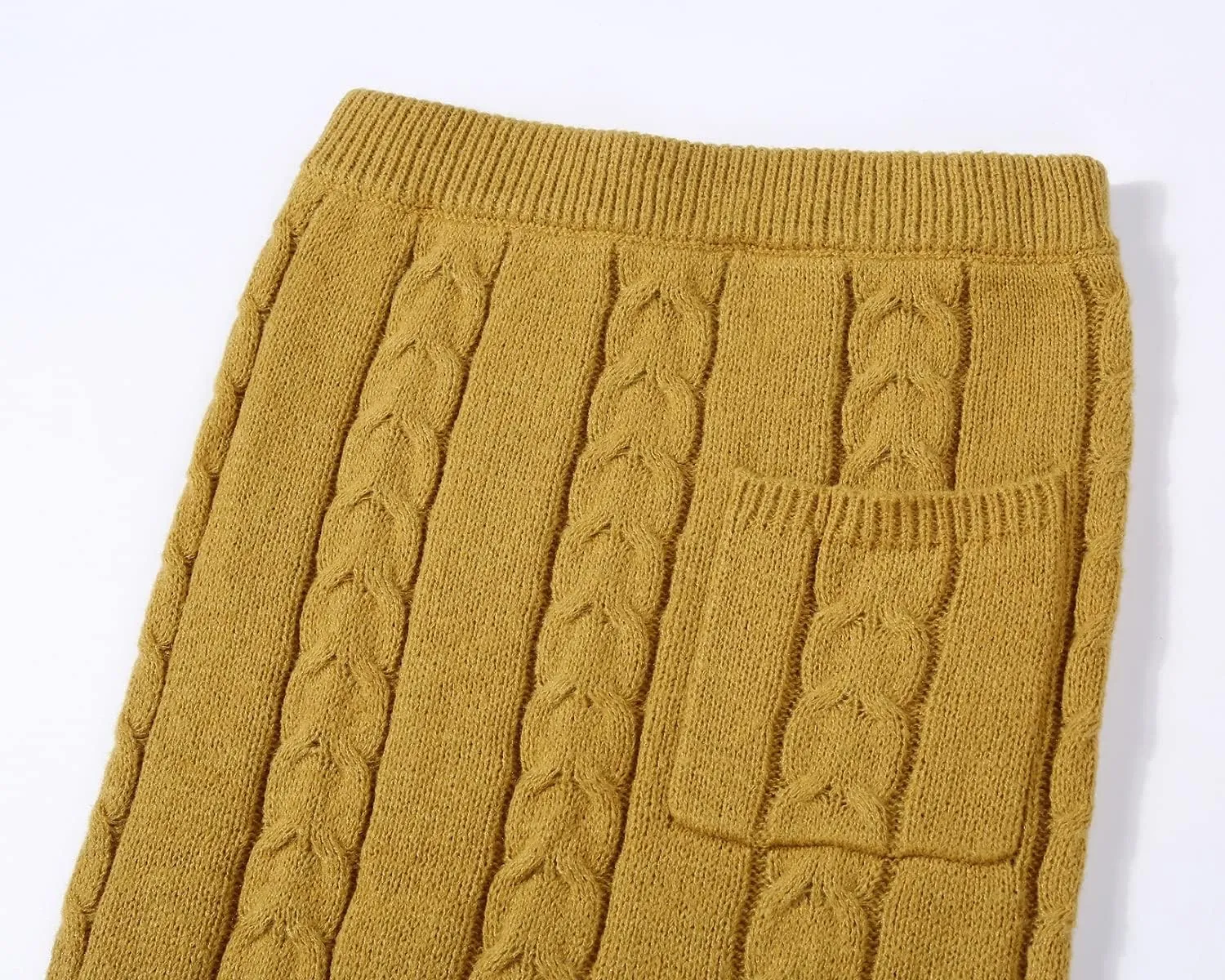 CHARTOU Women's Winter Chunky Cable Knit Long Skirt 2 Piece Outfit Sweater Sets
