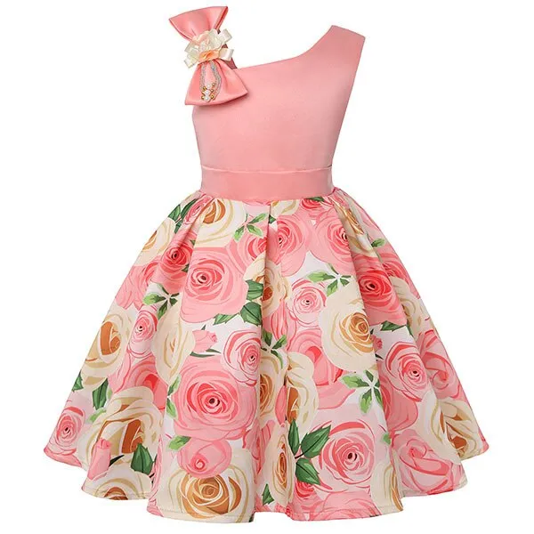 Christmas Princess Girls Flower Embroidered Dress Elegant Kids Girl Wedding Party Dresses Girls Halloween Dress Girls Clothes