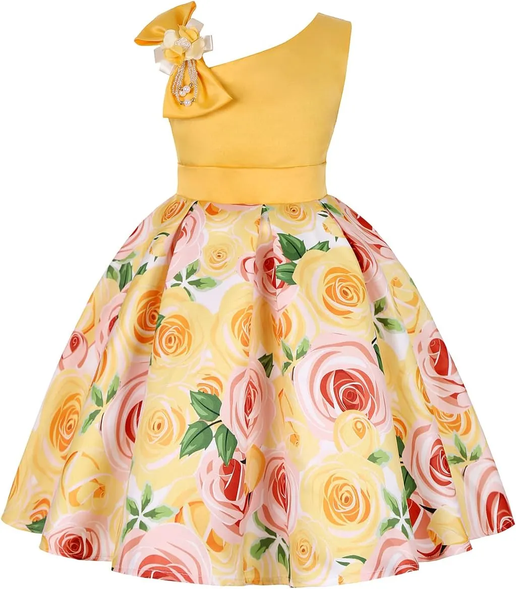 COMISARA 2-9T Girls Flower Dresses Pageant Party Prom Easter Ball Gown Dresses