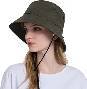 Cotton Bucket Hat for Women Men Wide Brim Solid Colors Sun Hats Unisex Outdoor Sports Fisherman Cap